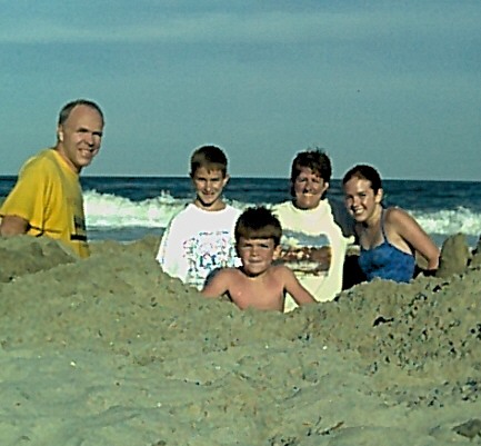 All of us in our hole in the sand