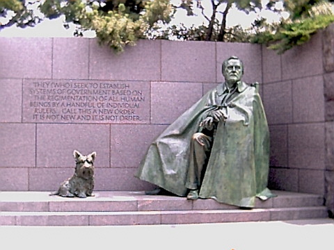 FDR Statue at the FDR memorial