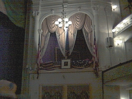 The Presidential Box at the Ford Theatre where Lincoln was shot