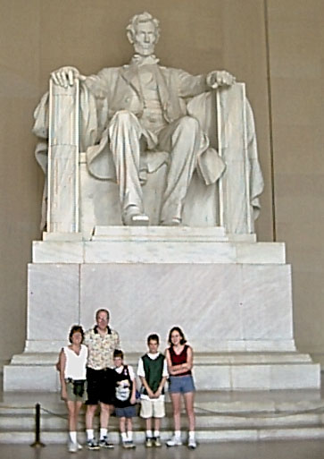 Us in front of Lincoln