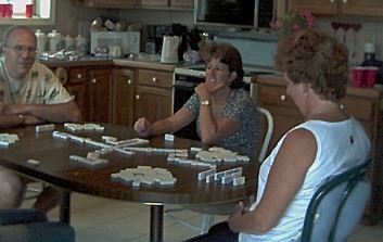 Playing mexican train