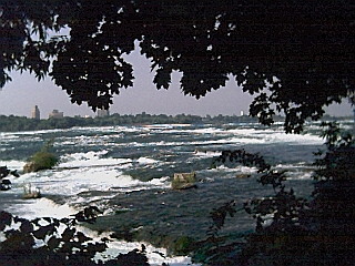 The rapids before the falls