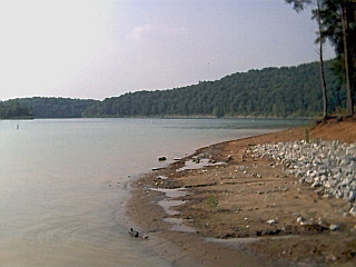 The view from Nolin Lake beach