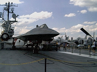 A-12 on the carrier's flight deck
